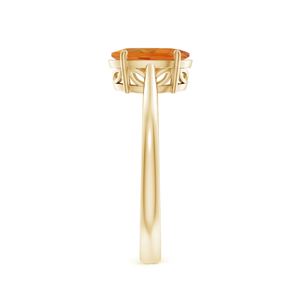 9x7mm AAA Oval Solitaire Citrine Cocktail Ring in Yellow Gold Side 299