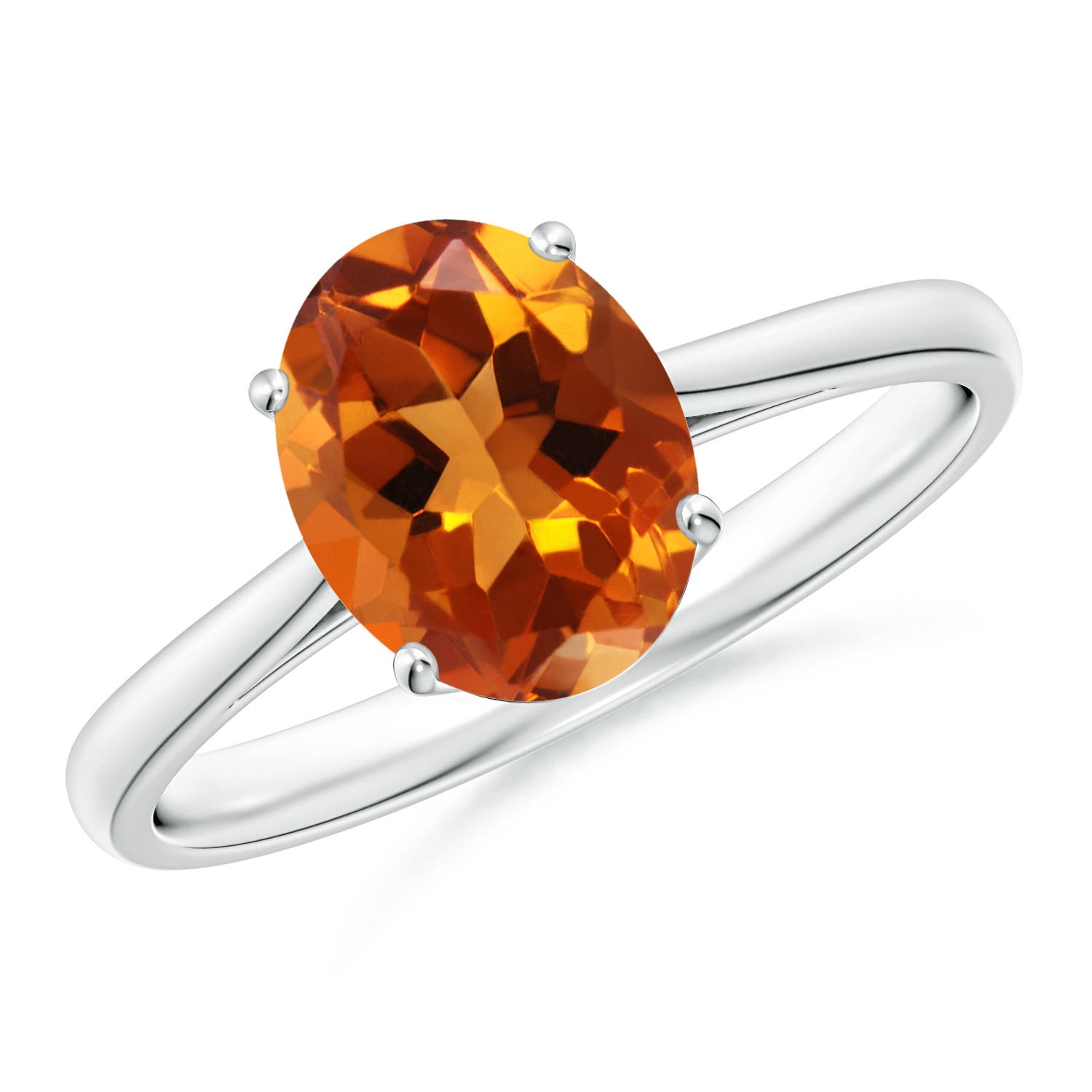 AAAA - Citrine / 1.65 CT / 14 KT White Gold