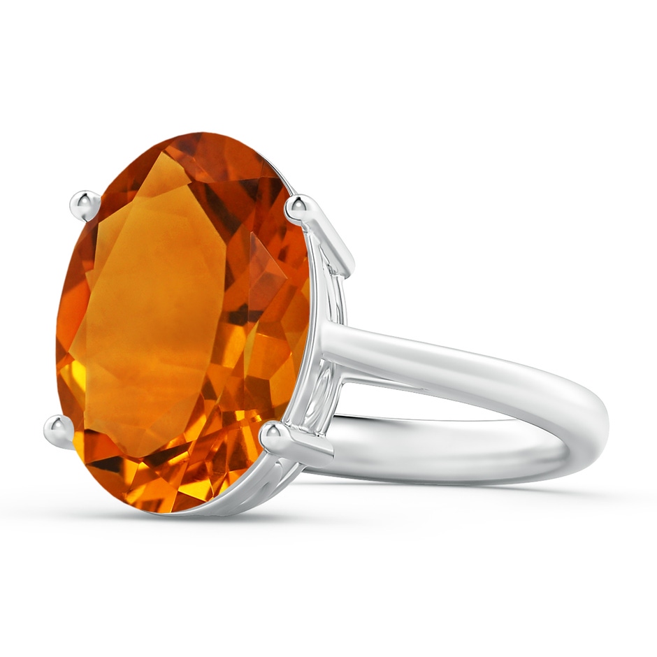 12.01x9.97x6.70mm AAAA GIA Certified Oval Solitaire Citrine Cocktail Ring in White Gold 