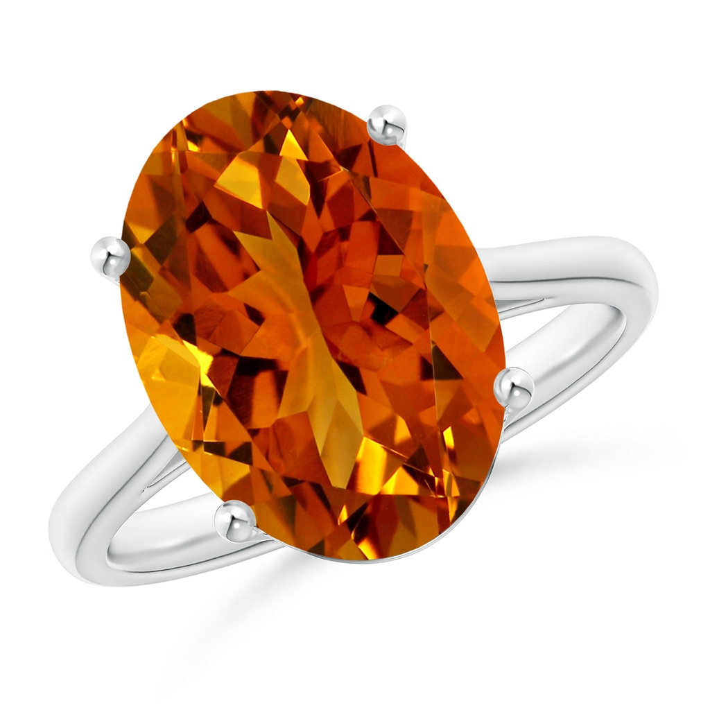 12.01x9.97x6.70mm AAAA GIA Certified Oval Solitaire Citrine Cocktail Ring in White Gold Side 199