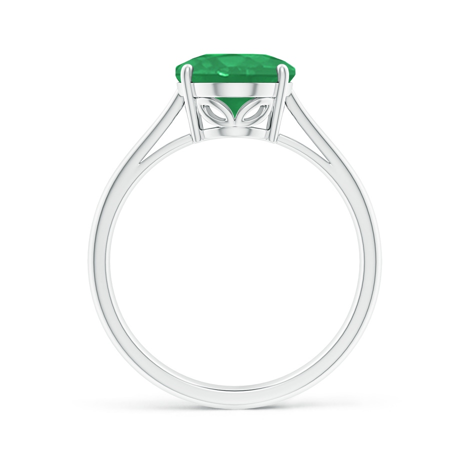 10x8mm A Oval Solitaire Emerald Cocktail Ring in P950 Platinum side 199