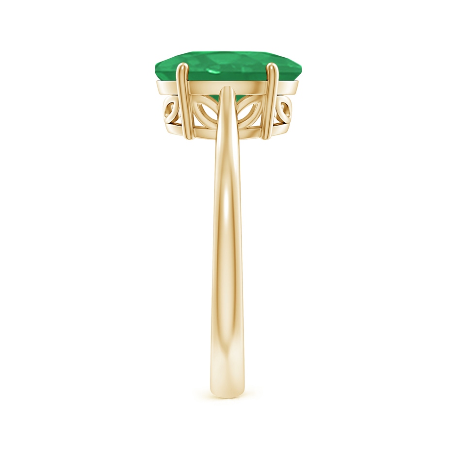 10x8mm A Oval Solitaire Emerald Cocktail Ring in Yellow Gold side 299