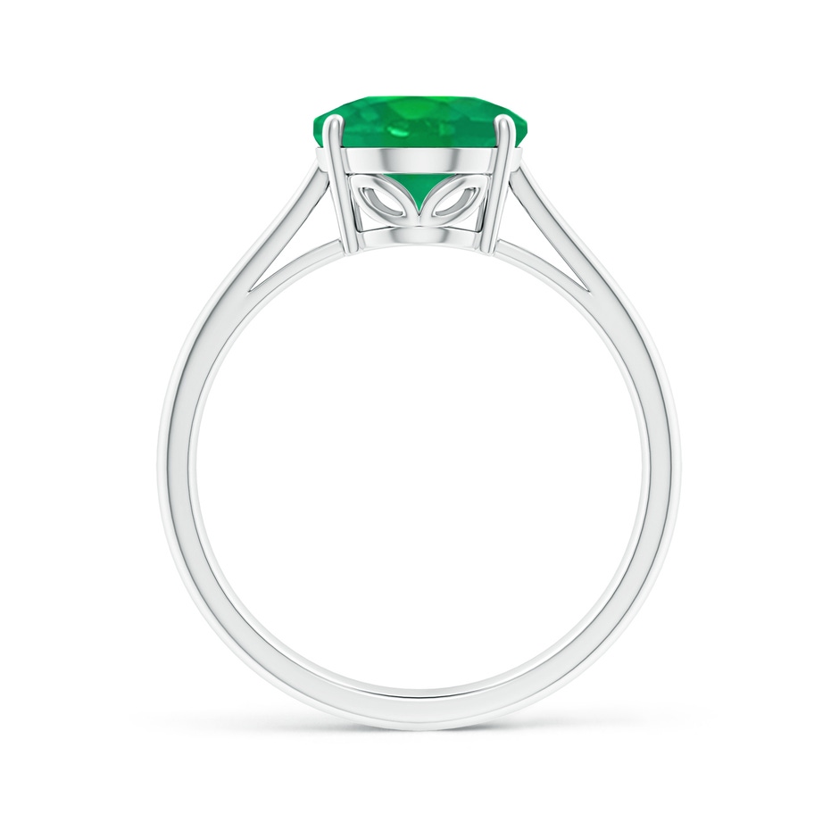 10x8mm AA Oval Solitaire Emerald Cocktail Ring in P950 Platinum side 199