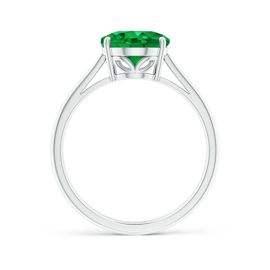 10x8mm AAA Oval Solitaire Emerald Cocktail Ring in P950 Platinum side 199
