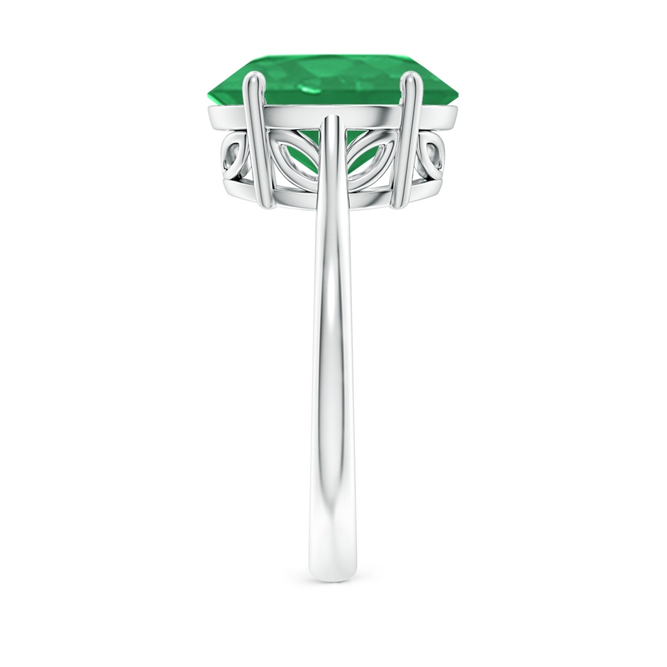 12x10mm A Oval Solitaire Emerald Cocktail Ring in P950 Platinum side 299