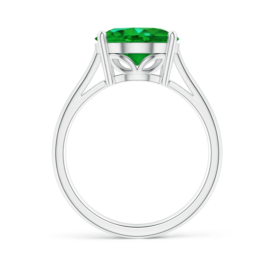 12x10mm AAAA Oval Solitaire Emerald Cocktail Ring in P950 Platinum side 199