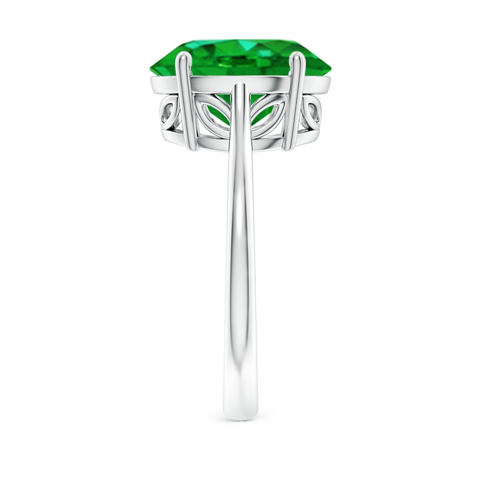 12x10mm AAAA Oval Solitaire Emerald Cocktail Ring in P950 Platinum side 299