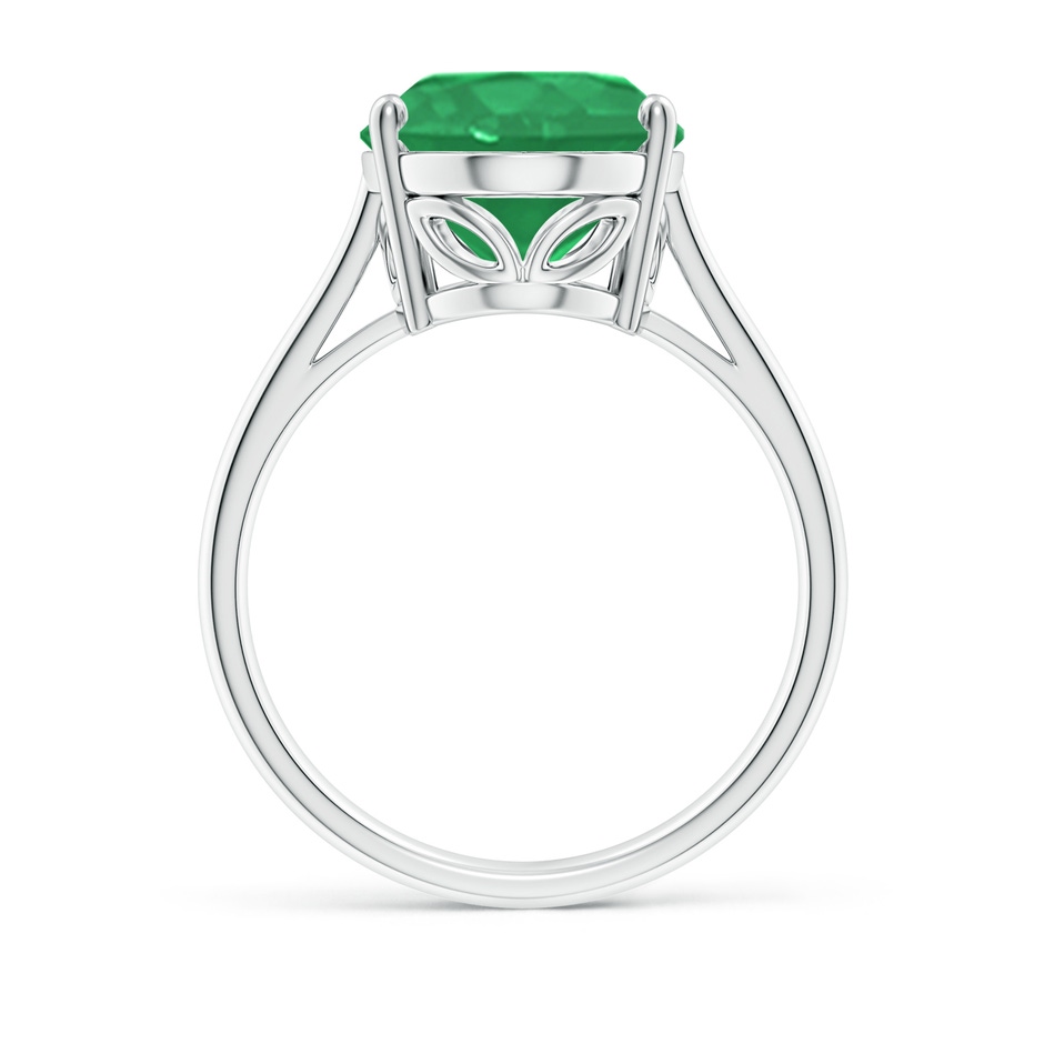 14x10mm A Oval Solitaire Emerald Cocktail Ring in P950 Platinum side 199