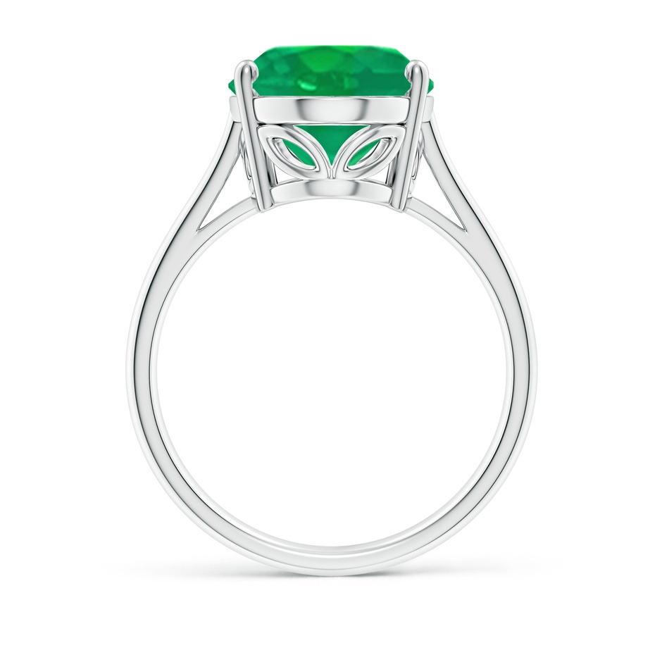 14x10mm AA Oval Solitaire Emerald Cocktail Ring in P950 Platinum side 199