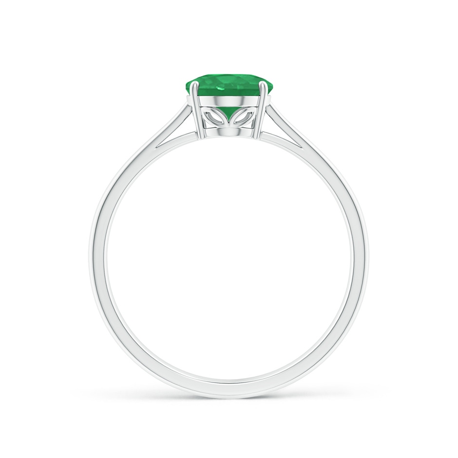 8x6mm A Oval Solitaire Emerald Cocktail Ring in P950 Platinum side 199