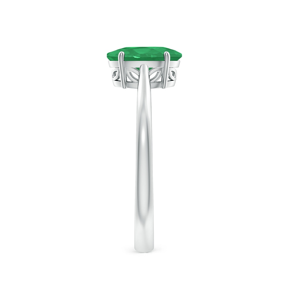 8x6mm A Oval Solitaire Emerald Cocktail Ring in P950 Platinum side 299