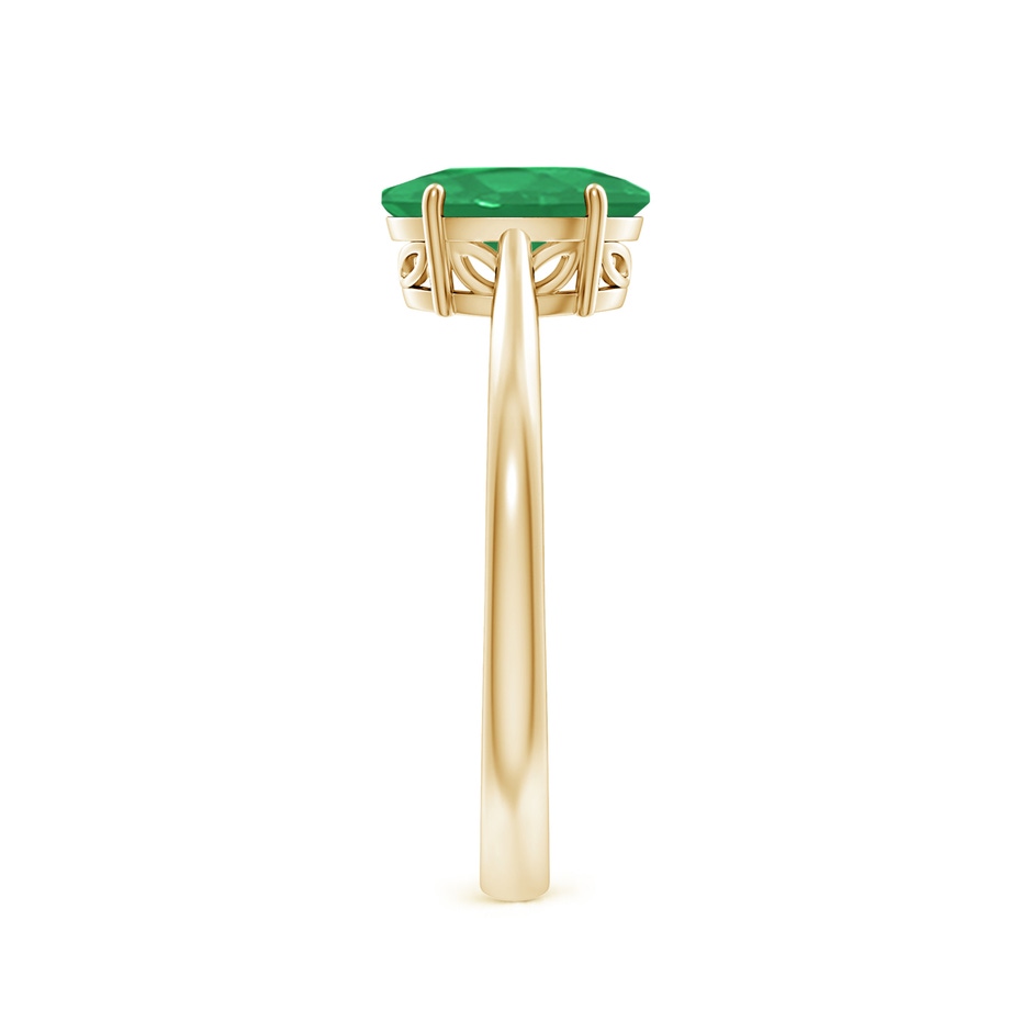 8x6mm A Oval Solitaire Emerald Cocktail Ring in Yellow Gold side 299