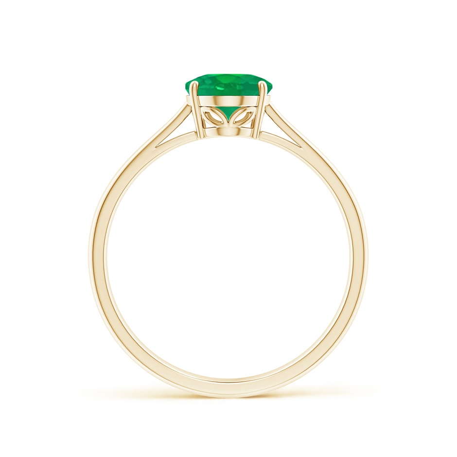 8x6mm AA Oval Solitaire Emerald Cocktail Ring in Yellow Gold side 199