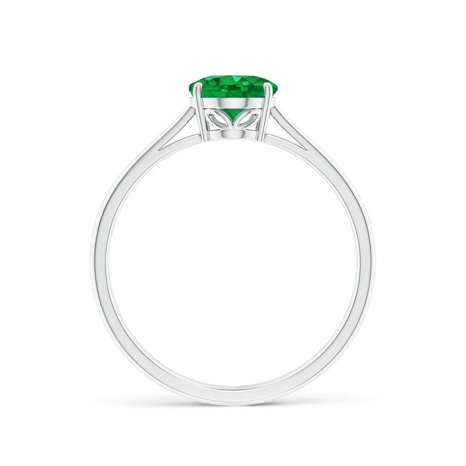 8x6mm AAA Oval Solitaire Emerald Cocktail Ring in White Gold side 199