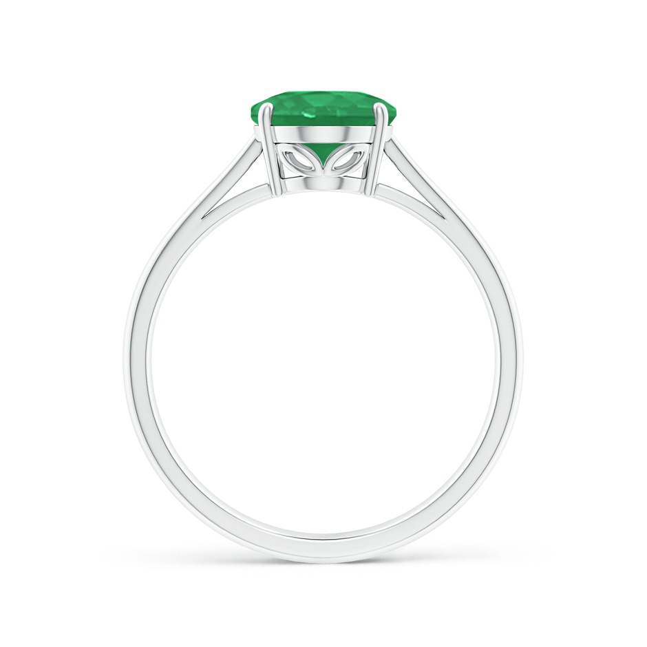 9x7mm A Oval Solitaire Emerald Cocktail Ring in P950 Platinum side 199