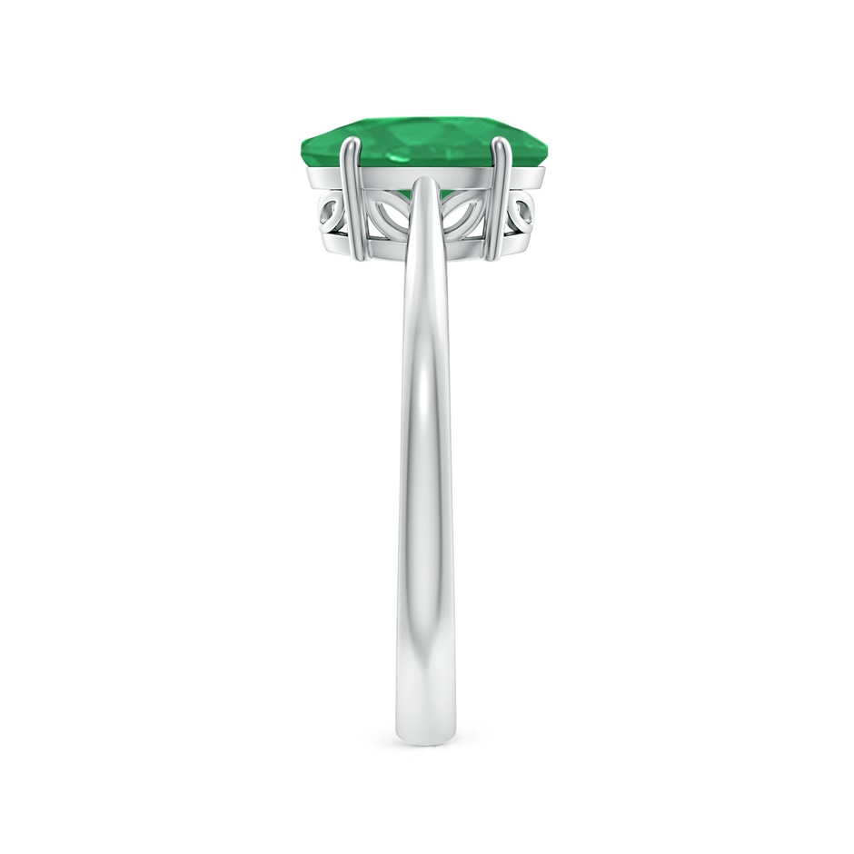 9x7mm A Oval Solitaire Emerald Cocktail Ring in P950 Platinum side 299