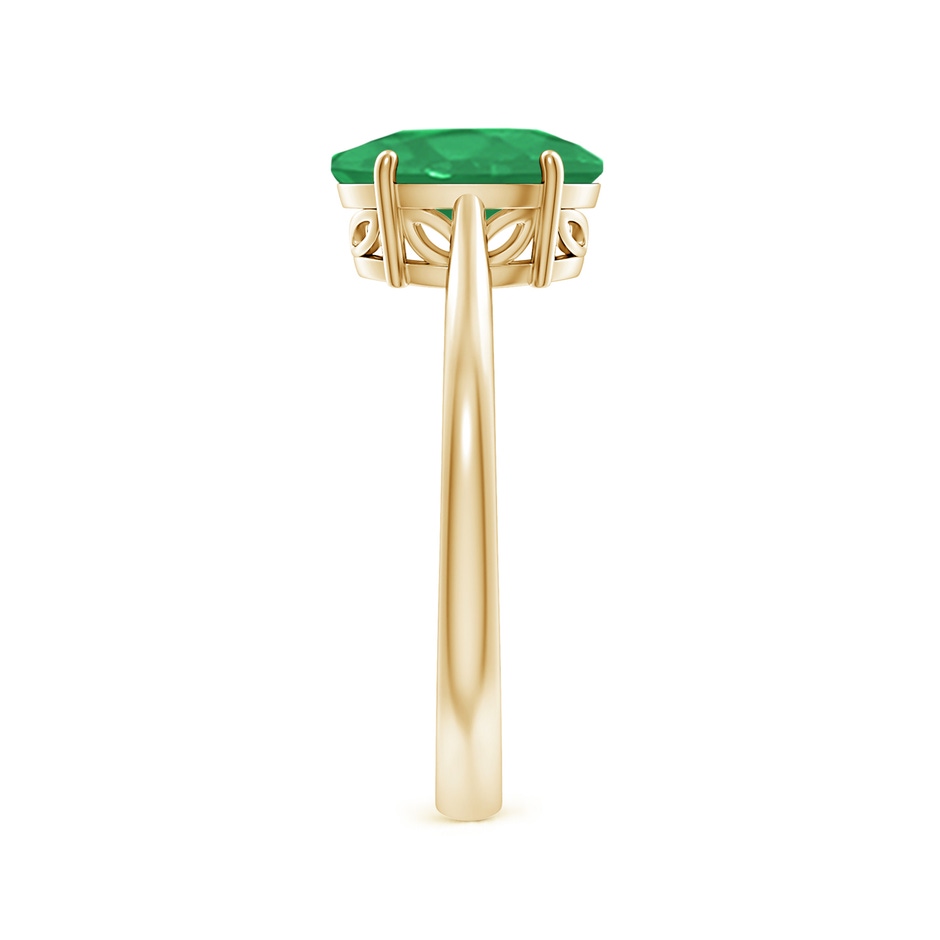 9x7mm A Oval Solitaire Emerald Cocktail Ring in Yellow Gold side 299