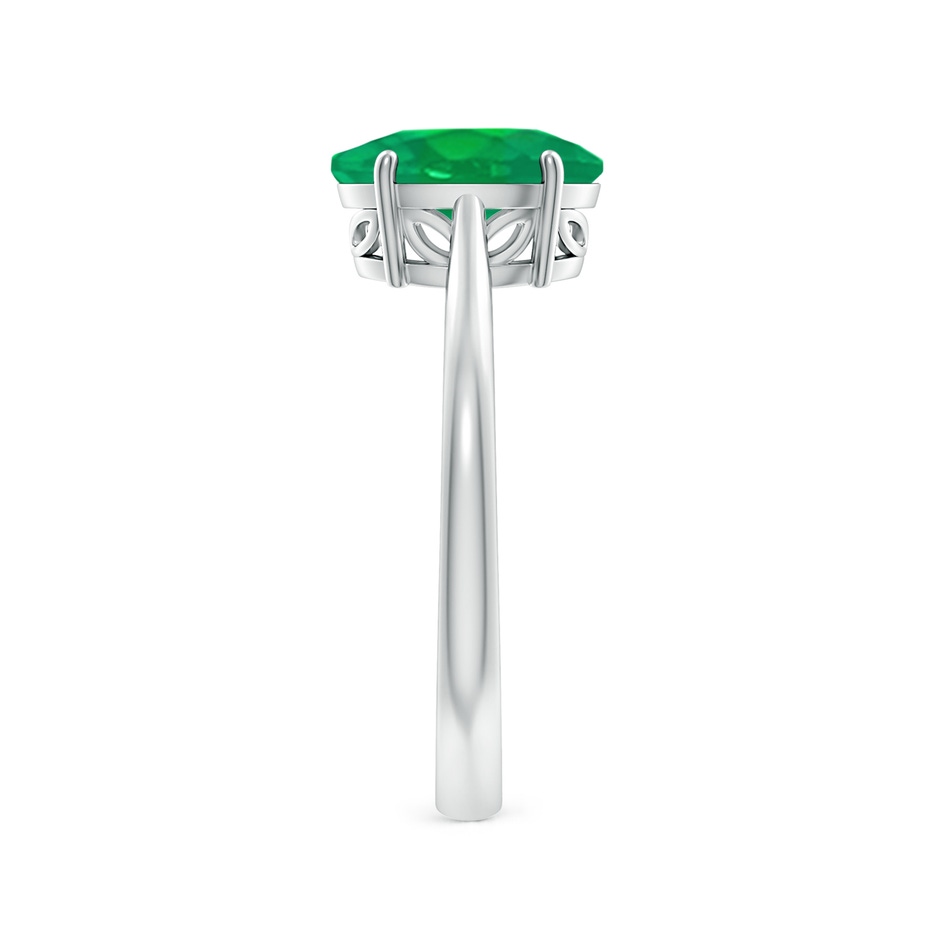 9x7mm AA Oval Solitaire Emerald Cocktail Ring in P950 Platinum side 299