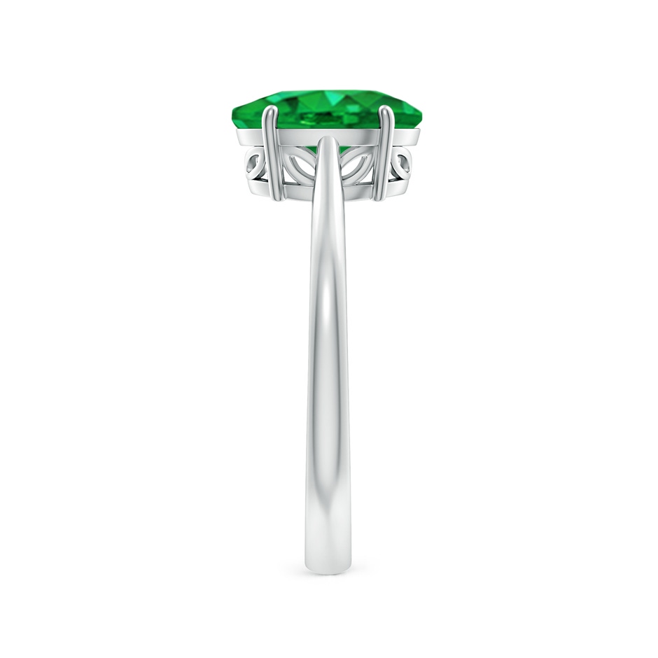 9x7mm AAA Oval Solitaire Emerald Cocktail Ring in P950 Platinum side 299