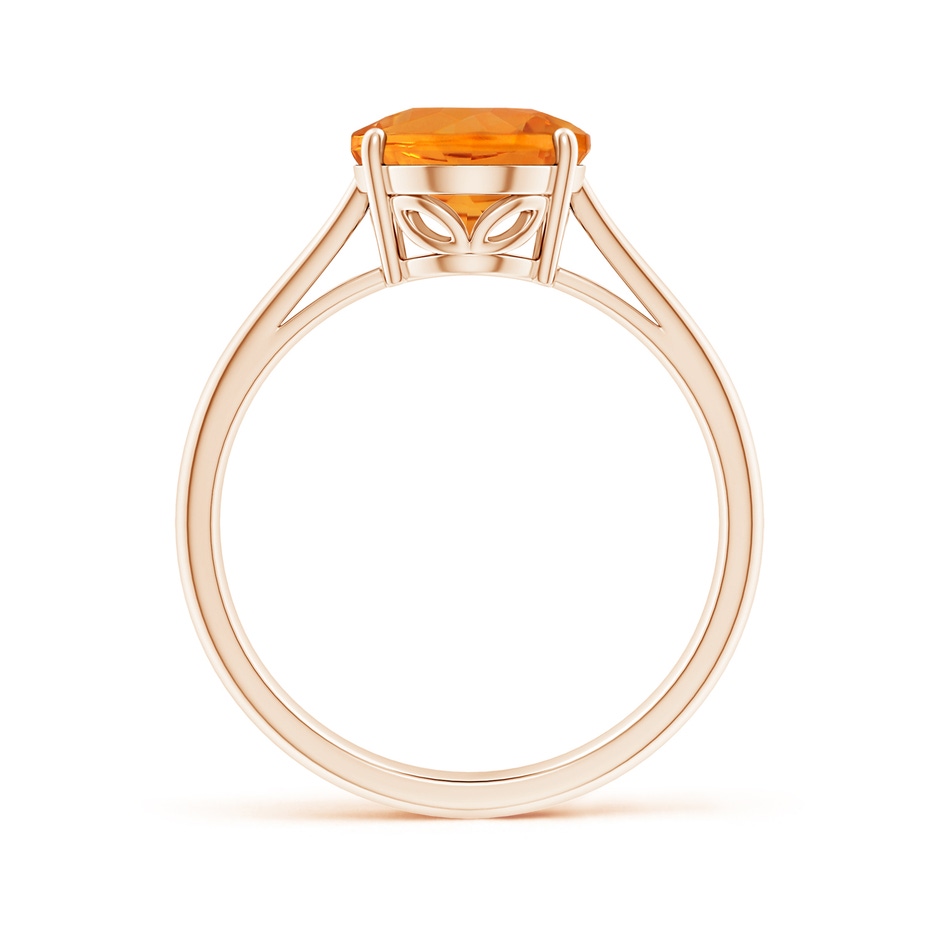 10x8mm AA Oval Solitaire Fire Opal Cocktail Ring in Rose Gold side-1