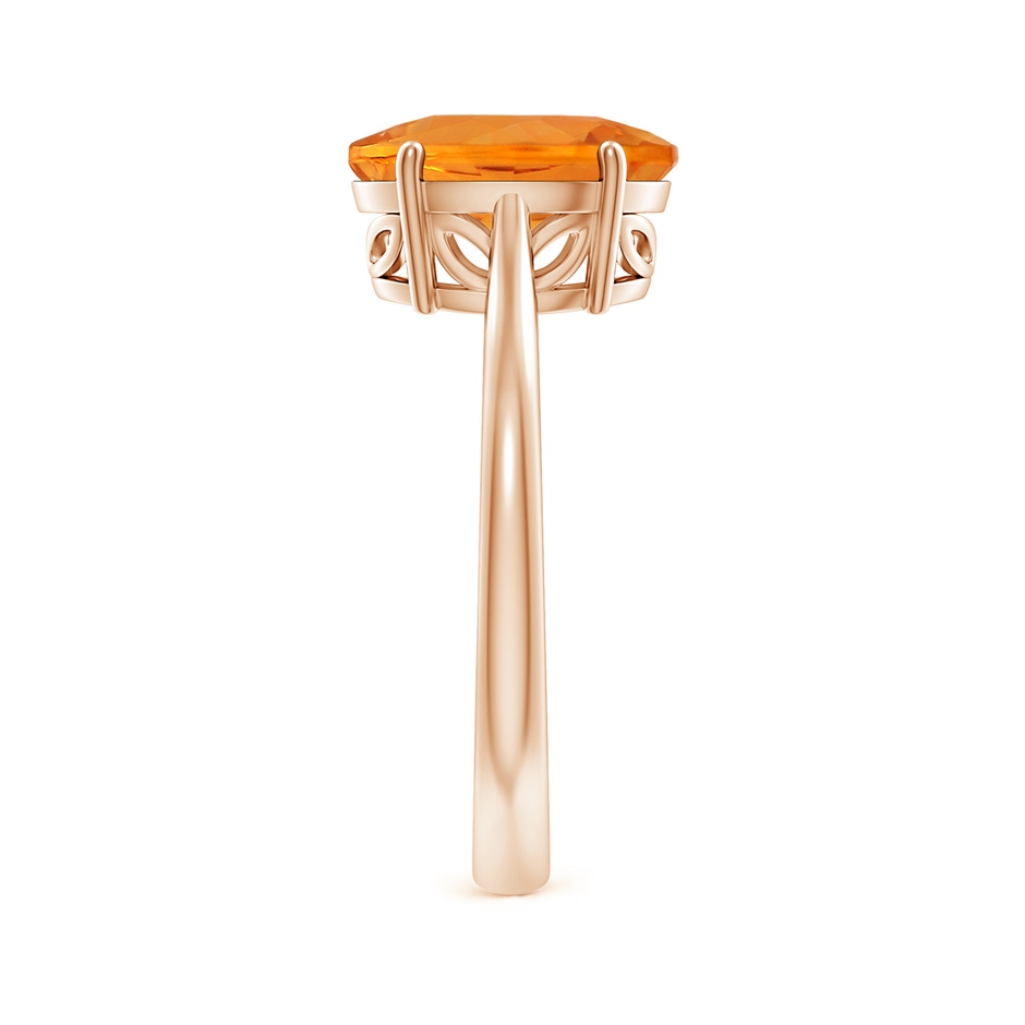 10x8mm AA Oval Solitaire Fire Opal Cocktail Ring in Rose Gold side-2