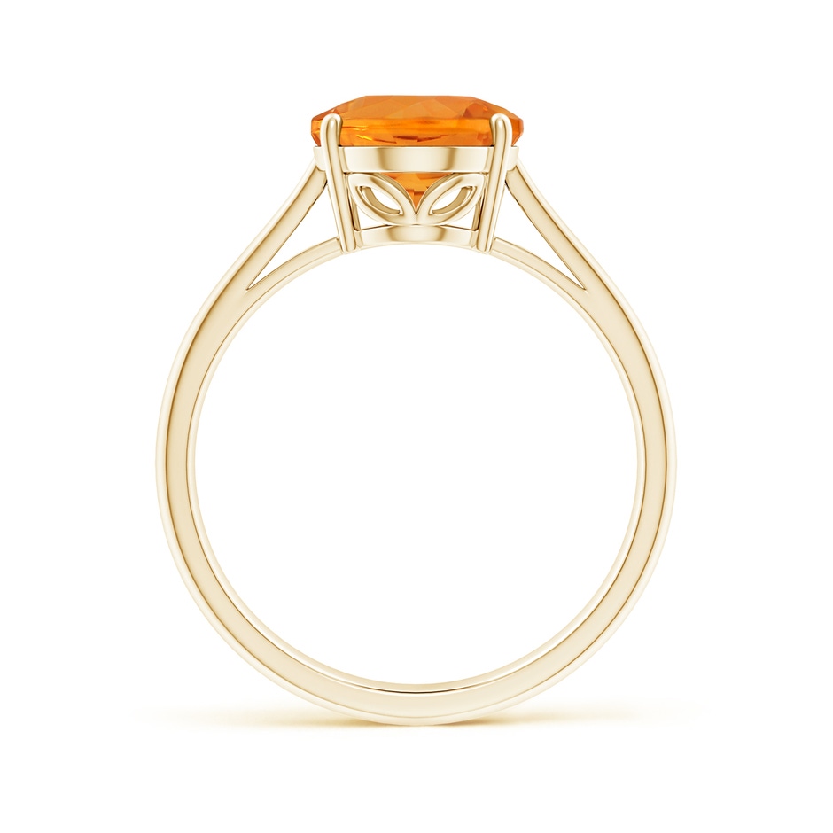 10x8mm AA Oval Solitaire Fire Opal Cocktail Ring in Yellow Gold side-1