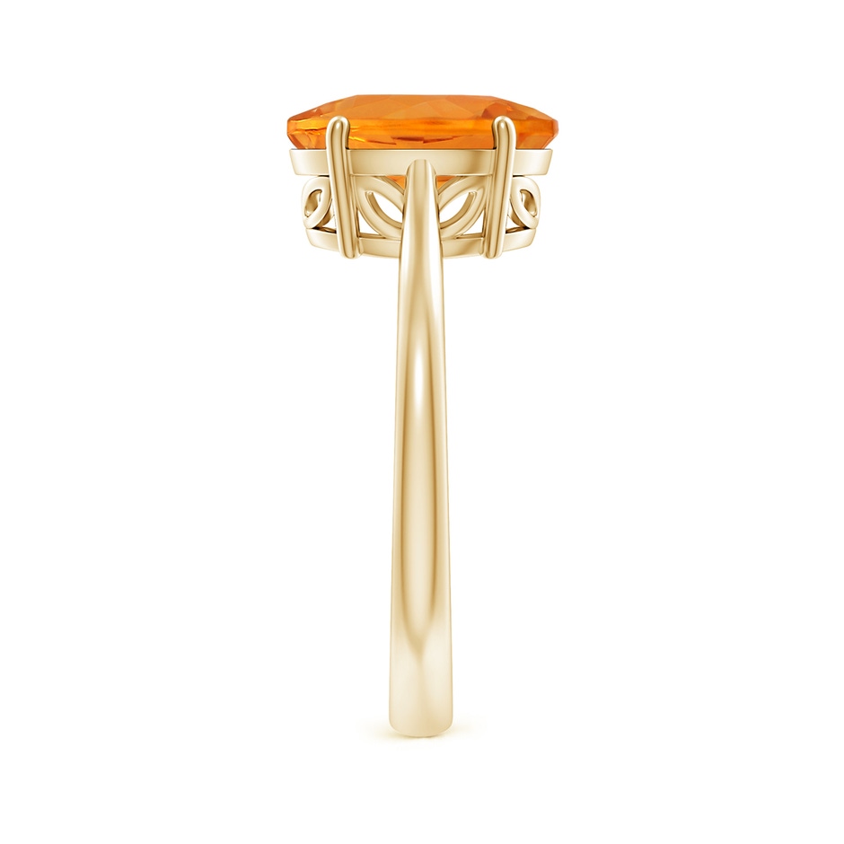 10x8mm AA Oval Solitaire Fire Opal Cocktail Ring in Yellow Gold side-2