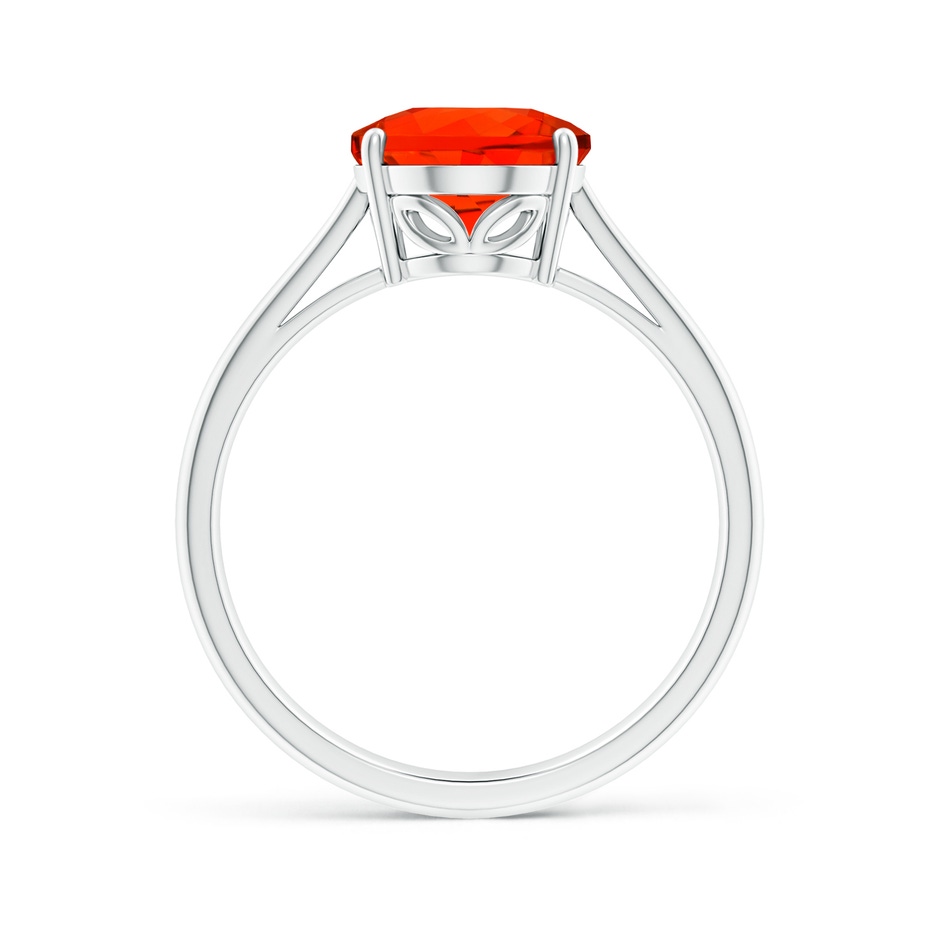 10x8mm AAAA Oval Solitaire Fire Opal Cocktail Ring in White Gold side-1