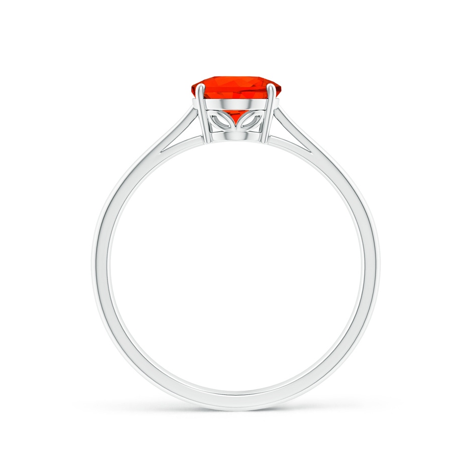 8x6mm AAAA Oval Solitaire Fire Opal Cocktail Ring in P950 Platinum side-1