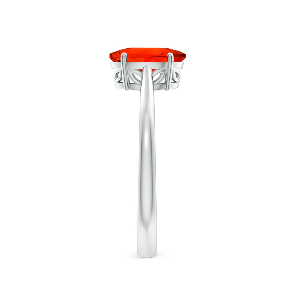 8x6mm AAAA Oval Solitaire Fire Opal Cocktail Ring in P950 Platinum side-2