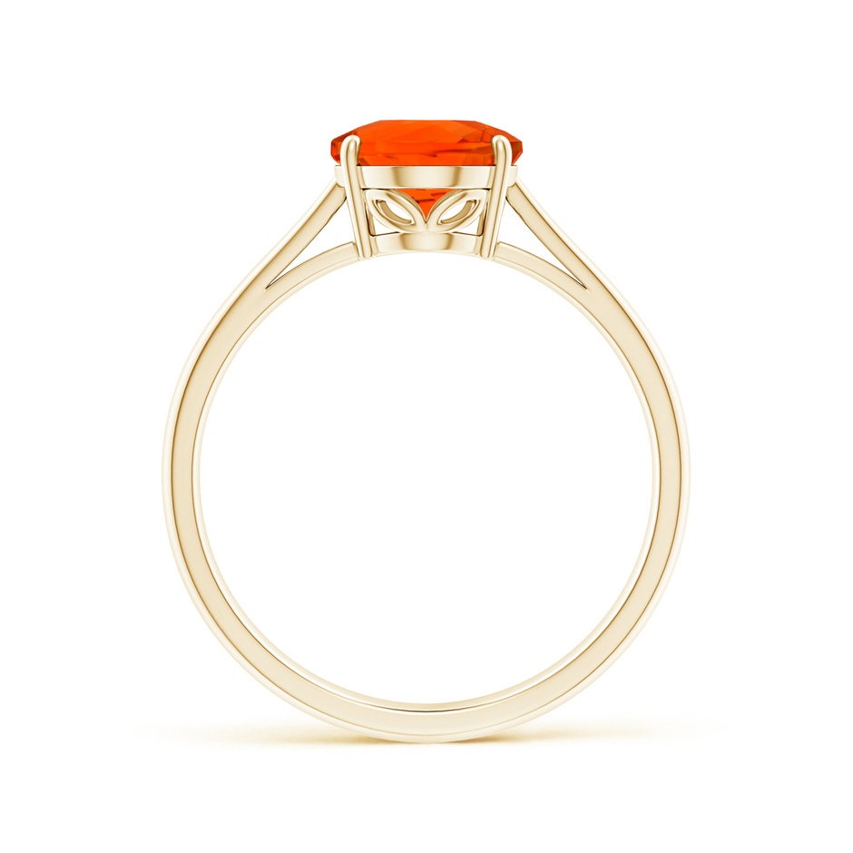 9x7mm AAA Oval Solitaire Fire Opal Cocktail Ring in 9K Yellow Gold side 1