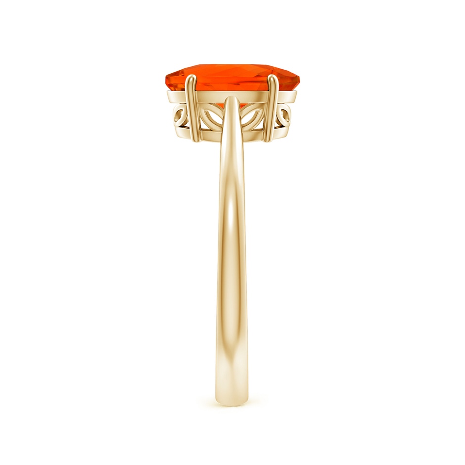 9x7mm AAA Oval Solitaire Fire Opal Cocktail Ring in 9K Yellow Gold side 2