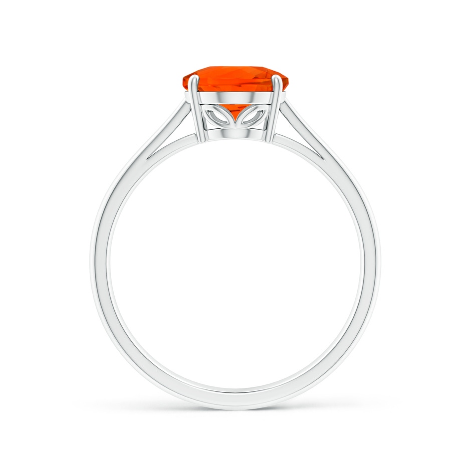 9x7mm AAA Oval Solitaire Fire Opal Cocktail Ring in P950 Platinum side-1