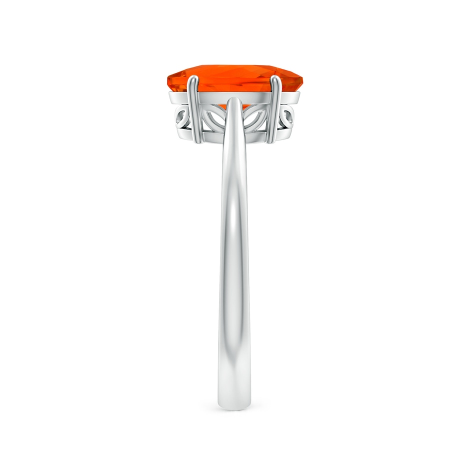 9x7mm AAA Oval Solitaire Fire Opal Cocktail Ring in P950 Platinum side-2