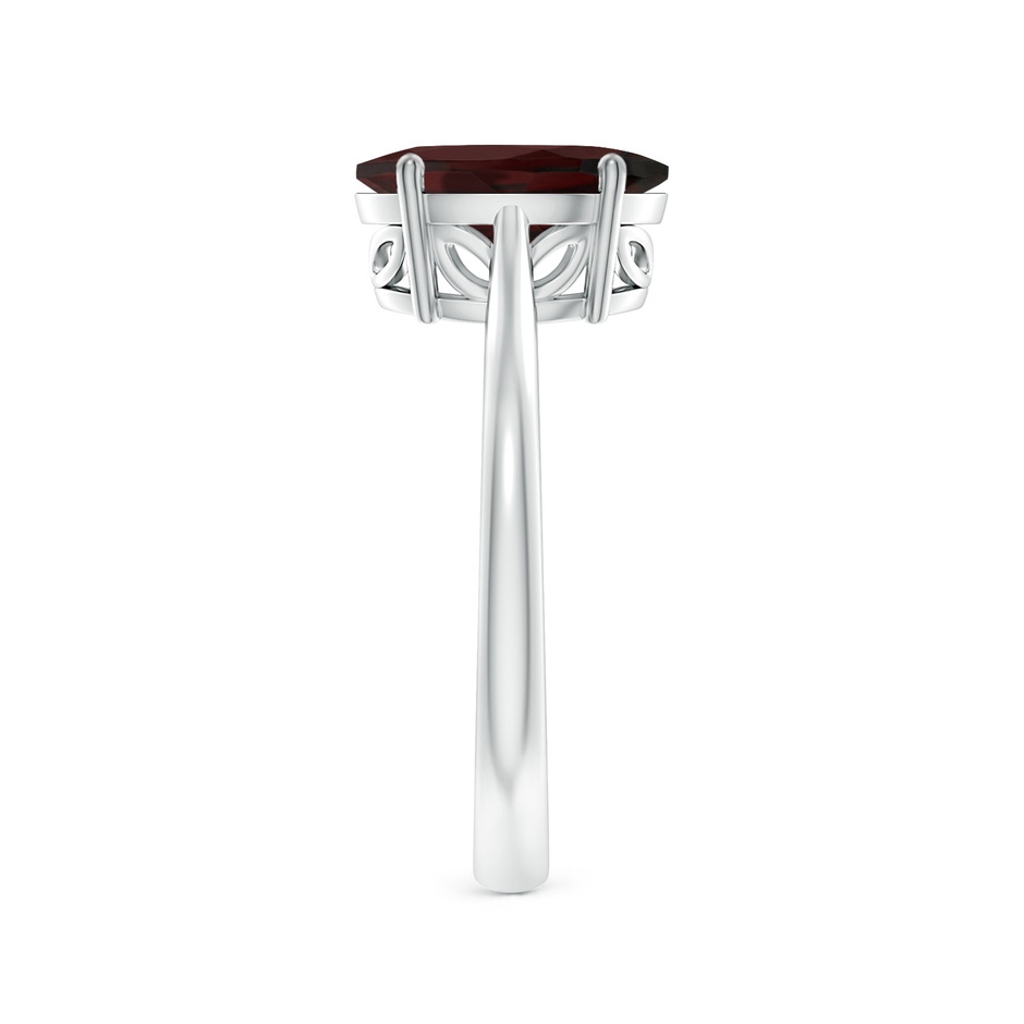 10x8mm A Oval Solitaire Garnet Cocktail Ring in P950 Platinum side 299