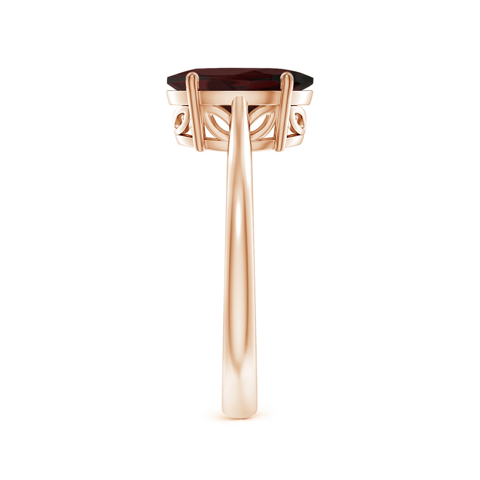10x8mm A Oval Solitaire Garnet Cocktail Ring in Rose Gold side 299