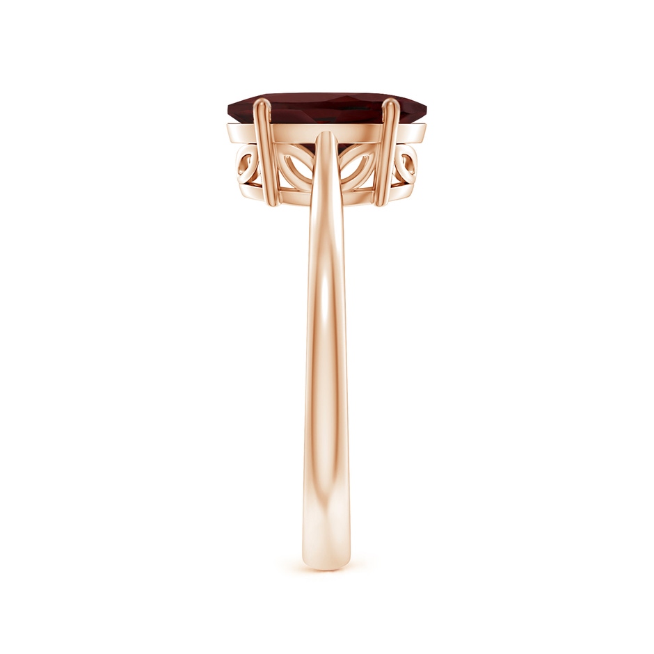 10x8mm AA Oval Solitaire Garnet Cocktail Ring in Rose Gold side 299