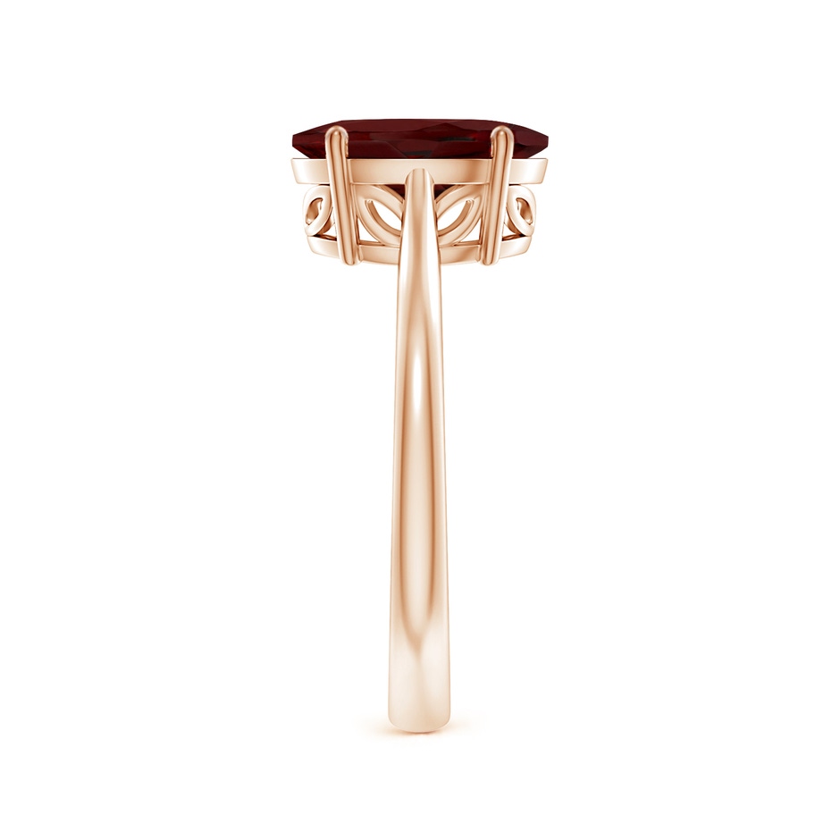 10x8mm AAA Oval Solitaire Garnet Cocktail Ring in Rose Gold side 299