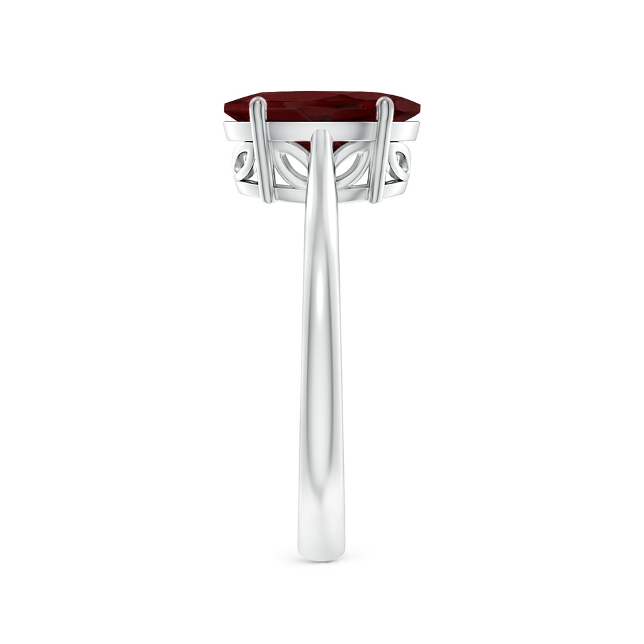 10x8mm AAA Oval Solitaire Garnet Cocktail Ring in White Gold side 299