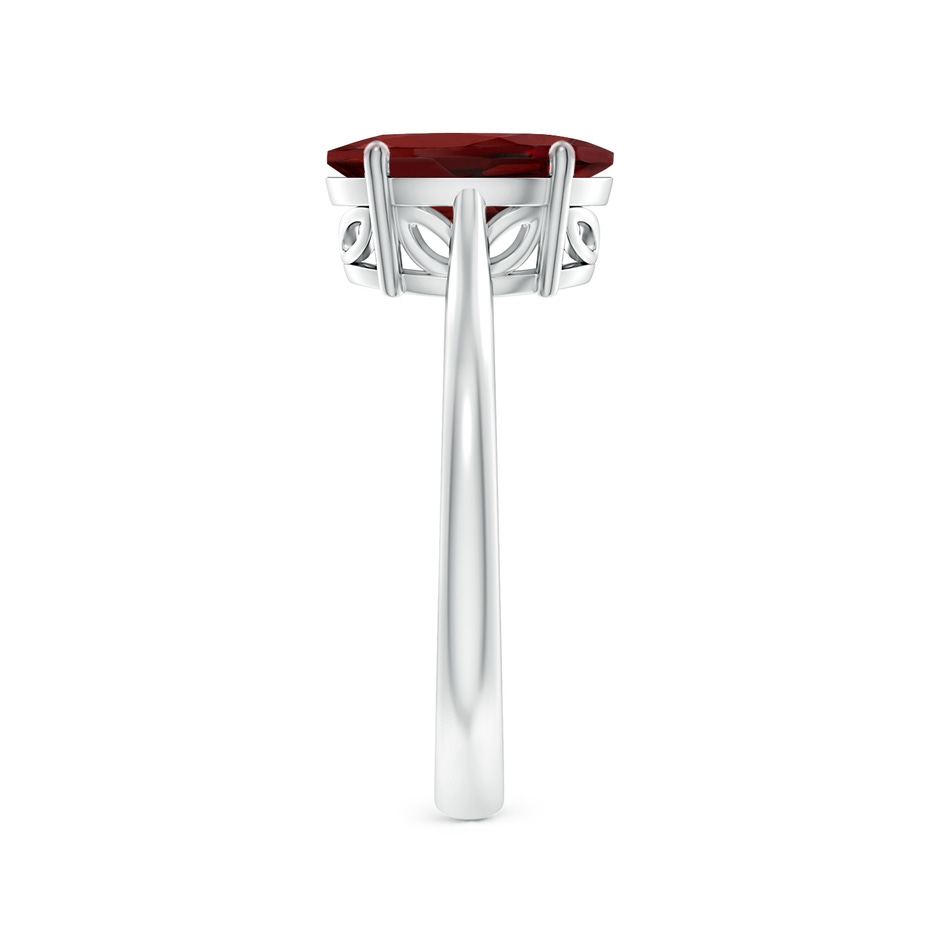 10x8mm AAAA Oval Solitaire Garnet Cocktail Ring in White Gold side 299
