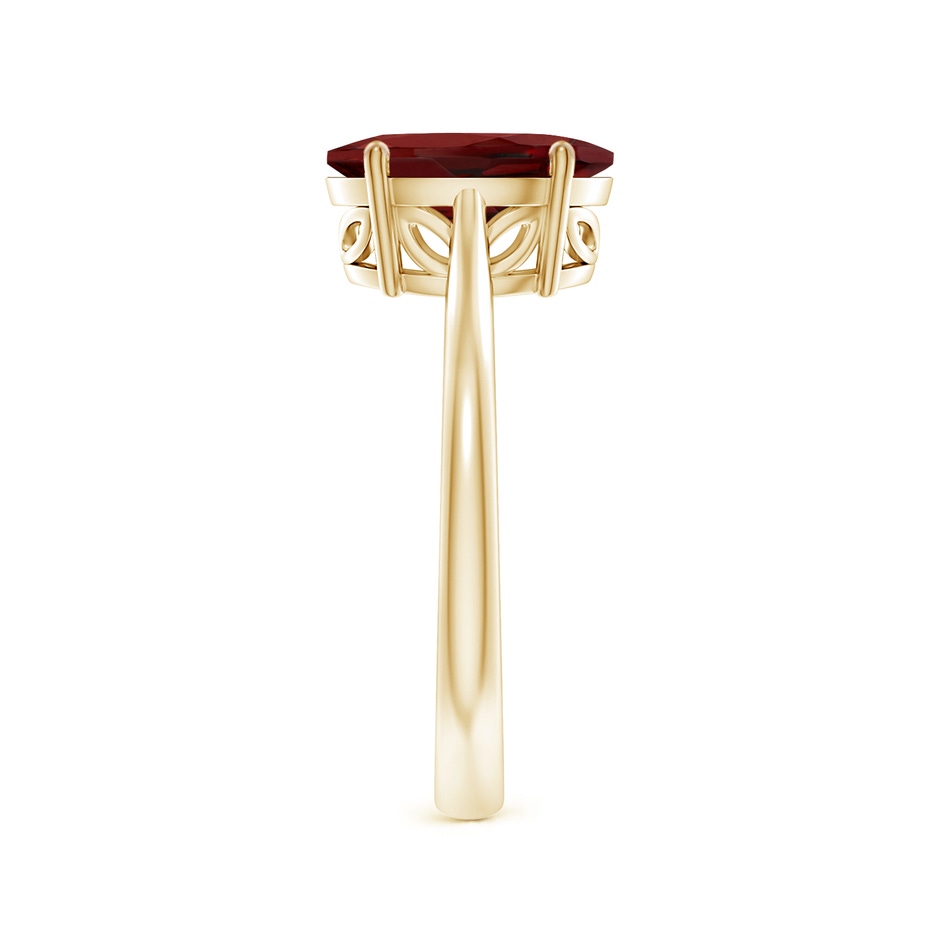 10x8mm AAAA Oval Solitaire Garnet Cocktail Ring in Yellow Gold side 299