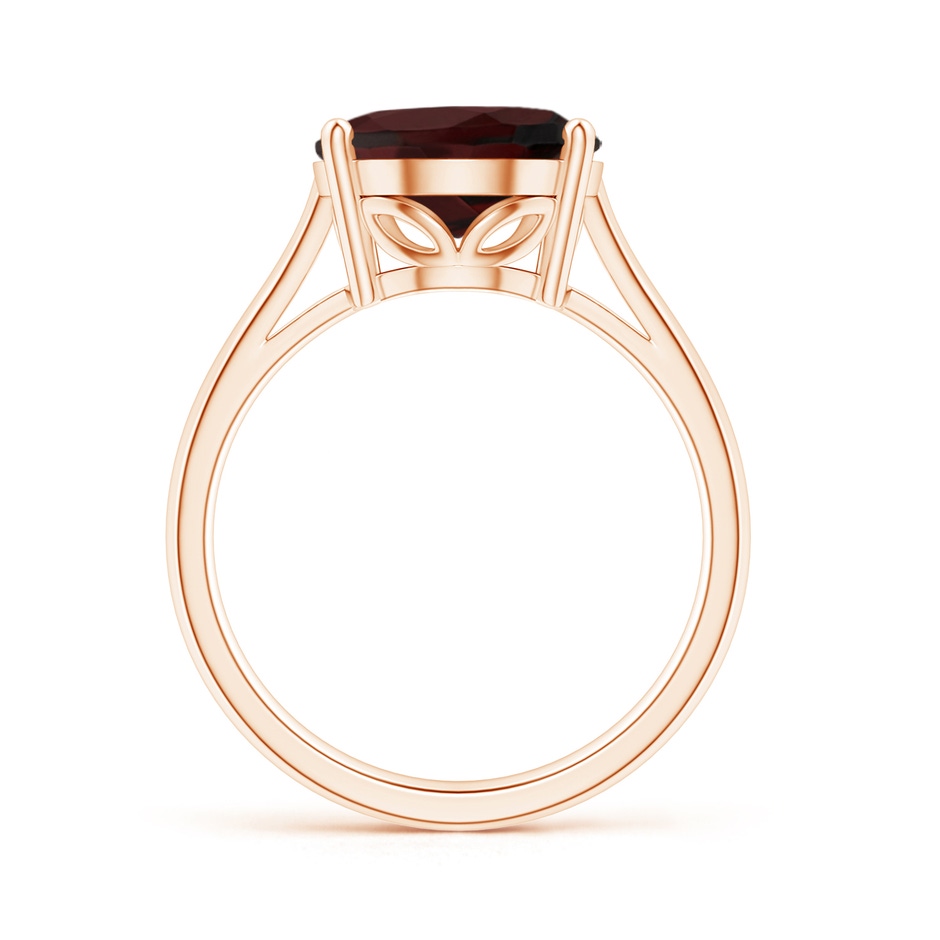 12x10mm A Oval Solitaire Garnet Cocktail Ring in 18K Rose Gold side 199