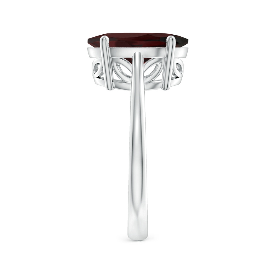 12x10mm A Oval Solitaire Garnet Cocktail Ring in 18K White Gold side 299