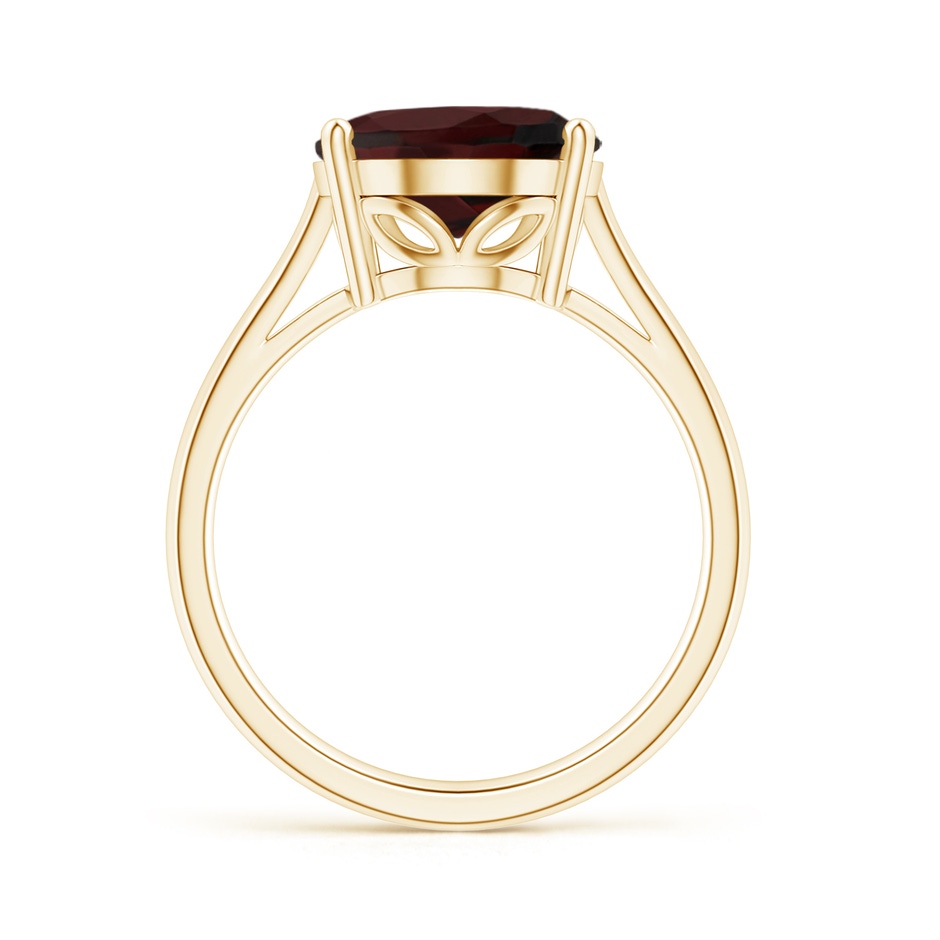 12x10mm A Oval Solitaire Garnet Cocktail Ring in Yellow Gold side 199
