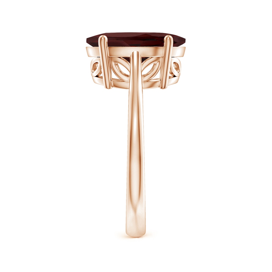 12x10mm AA Oval Solitaire Garnet Cocktail Ring in 18K Rose Gold side 299