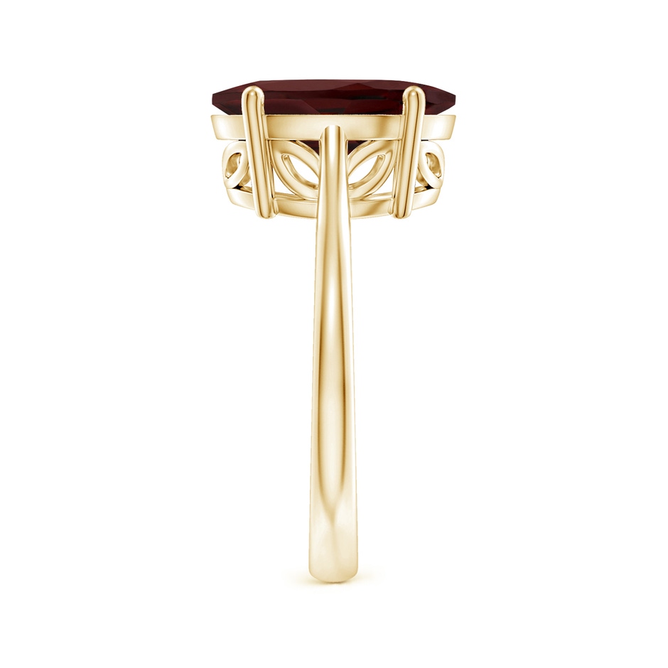 12x10mm AA Oval Solitaire Garnet Cocktail Ring in Yellow Gold side 299