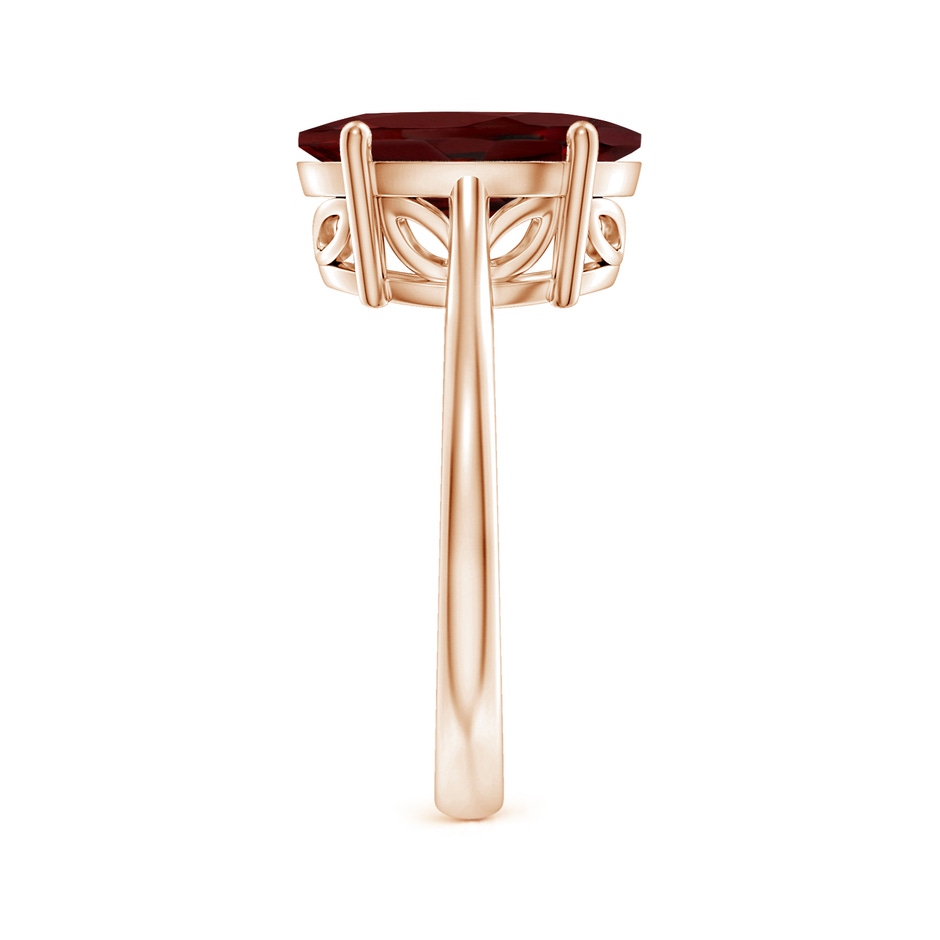 12x10mm AAA Oval Solitaire Garnet Cocktail Ring in Rose Gold side 299