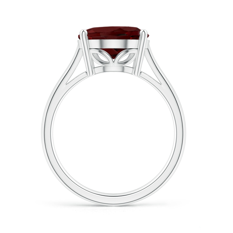 12x10mm AAA Oval Solitaire Garnet Cocktail Ring in White Gold side 199