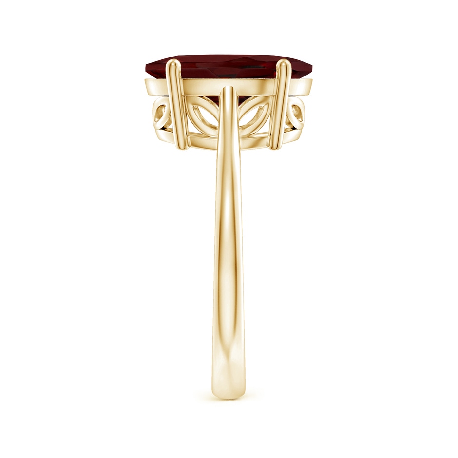 12x10mm AAA Oval Solitaire Garnet Cocktail Ring in Yellow Gold side 299