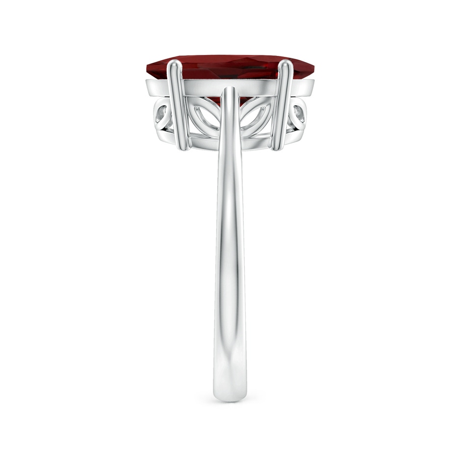 12x10mm AAAA Oval Solitaire Garnet Cocktail Ring in P950 Platinum side 299